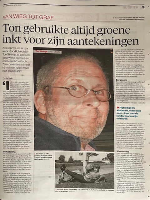 Ton Stringa - van wieg tot graf - AD